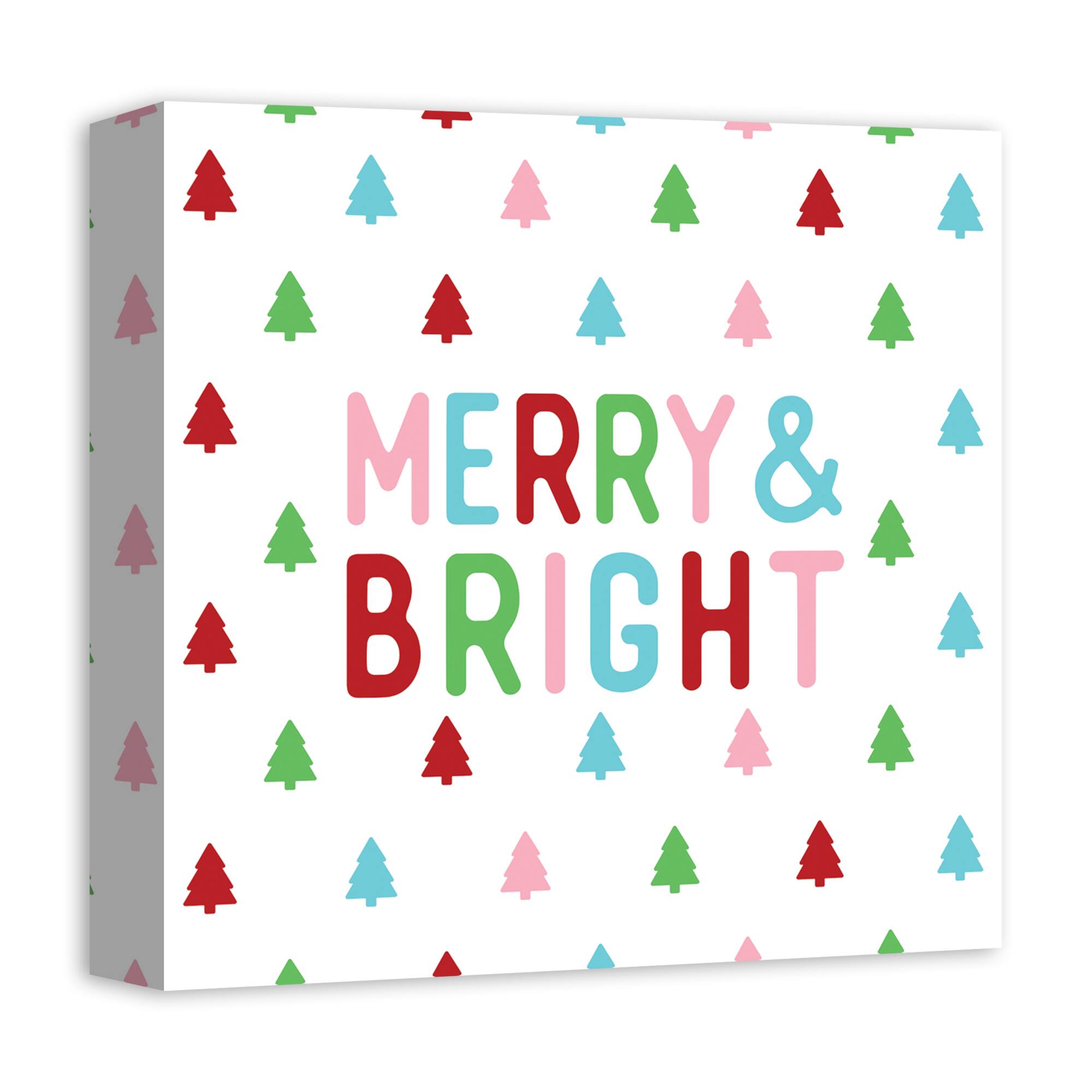 Merry and Bright 12x12 Canvas Wall Art